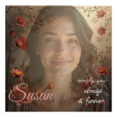 Custom Portrait for Her – Personalized Photo Gift ポスター (正面)