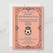 Custom Portrait Photo Soccer Birthday v2 Invite シーズンカード (裏面)