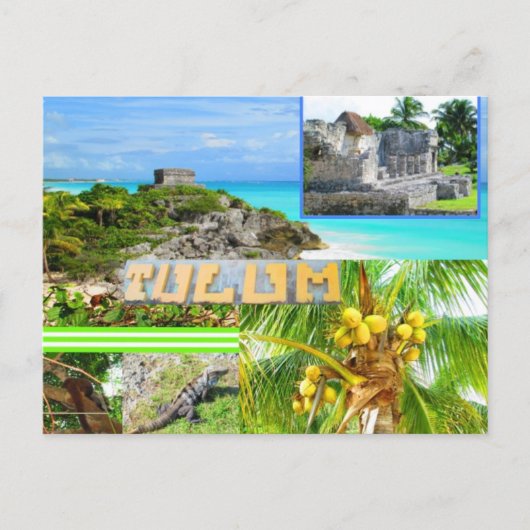 CUSTOM POSTCARDS- CANCUN COLLAGE 4 ポストカード (正面)