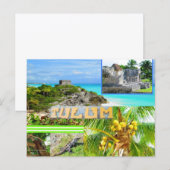 CUSTOM POSTCARDS- CANCUN COLLAGE 4 ポストカード (正面/裏面)