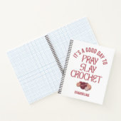 Custom PRAY SLAY CROCHET Christian Craft Projects ノートブック (内部)