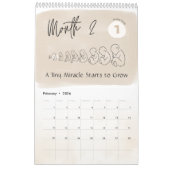 Custom Pregnancy Calendar, 9 Months Maternity カレンダー (2月 2026)