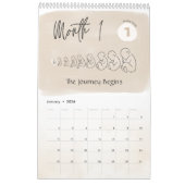 Custom Pregnancy Calendar, 9 Months Maternity カレンダー (1月 2026)