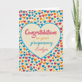 Custom Pregnancy Congratulations Card, Folded カード