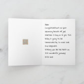 Custom Pregnancy Congratulations Card, Folded カード (内部)