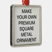 Custom Premium 2" Square Christmas Tree Ornament メタルオーナメント (右)