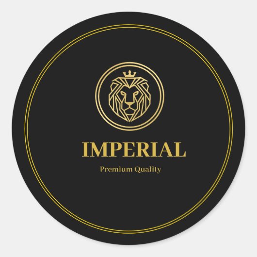 Custom Premium Round Business Logo Sticker ラウンドシール (正面)