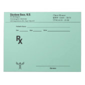 Custom Prescription Notepad – Editable Doctor RX  ノートパッド (正面)