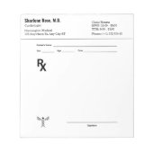 Custom Prescription Notepad – Editable Doctor RX  ノートパッド (正面)