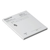 Custom Prescription Notepad – Editable Doctor RX  ノートパッド (アングル)