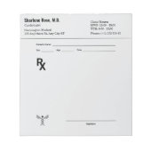 Custom Prescription Notepad – Editable Doctor RX  ノートパッド (正面)