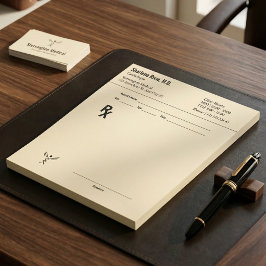 Custom Prescription Notepad – Editable Doctor RX  ノートパッド