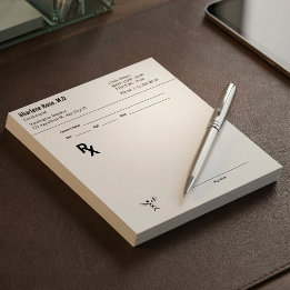 Custom Prescription Notepad – Editable Doctor RX  ノートパッド