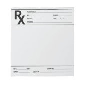 Custom Prescription Pad for Doctor Pharmacist Rx  ノートパッド (正面)