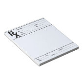 Custom Prescription Pad for Doctor Pharmacist Rx  ノートパッド (アングル)