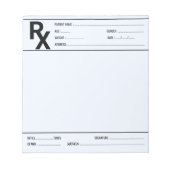 Custom Prescription Pad for Doctor Pharmacist Rx  ノートパッド (正面)