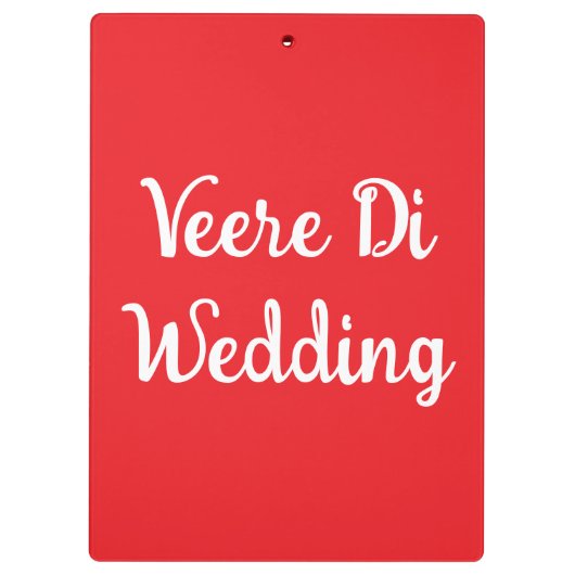 Custom Print Desi Wedding Shaadi Vibes クリップボード (裏面)