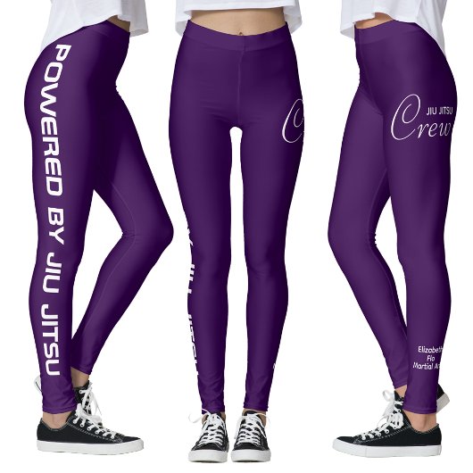 Custom Print Jiu Jitsu Crew Purple Spats レギンス