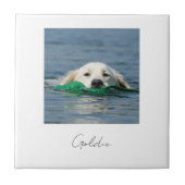 Custom print personalized ceramic dog photo タイル (正面)