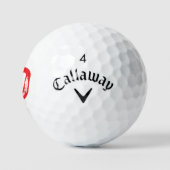 Custom print red paint initials Callaway ゴルフボール (ロゴ)
