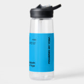 Custom Print Yoga Crew Azure Blue ウォーターボトル (左面)