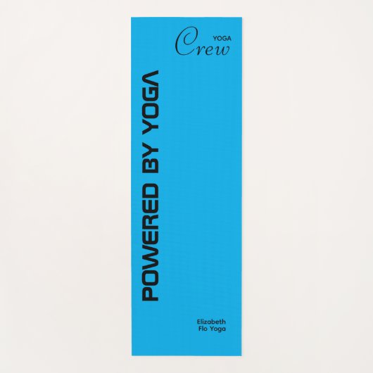 Custom Print Yoga Crew Azure Blue ヨガマット (正面)