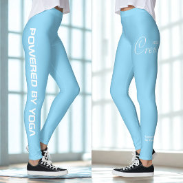 Custom Print Yoga Crew Baby Blue レギンス
