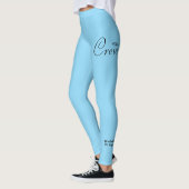 Custom Print Yoga Crew Baby Blue レギンス (左)