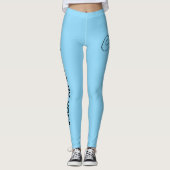 Custom Print Yoga Crew Baby Blue レギンス (正面)