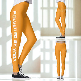 Custom Print Yoga Crew Bright Orange レギンス