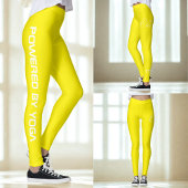 Custom Print Yoga Crew Bright Yellow レギンス