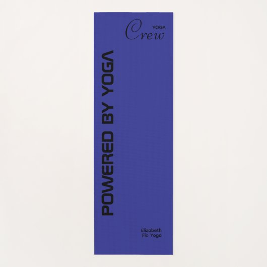 Custom Print Yoga Crew Deep Blue ヨガマット (正面)