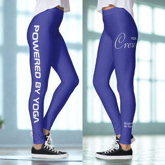 Custom Print Yoga Crew Deep Blue レギンス