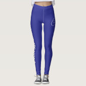 Custom Print Yoga Crew Deep Blue レギンス (正面)