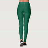 Custom Print Yoga Crew Hunter Green レギンス (裏面)
