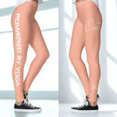 Custom Print Yoga Crew Peach レギンス