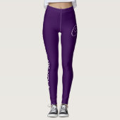 Custom Print Yoga Crew Purple レギンス (正面)