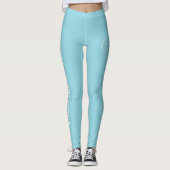Custom Print Yoga Crew Robin Egg Blue レギンス (正面)