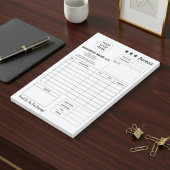 Custom Printable Form & Business Logo Invoice Pad ポストイット