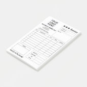 Custom Printable Form & Business Logo Invoice Pad ポストイット (アングル)