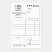 Custom Printable Form & Business Logo Invoice Pad ポストイット (正面)