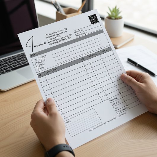 Custom Printable Order Form Business Logo Invoice ノートパッド