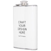 Custom Printed 8 oz Flask –Upload Your Own Design フラスク (左)