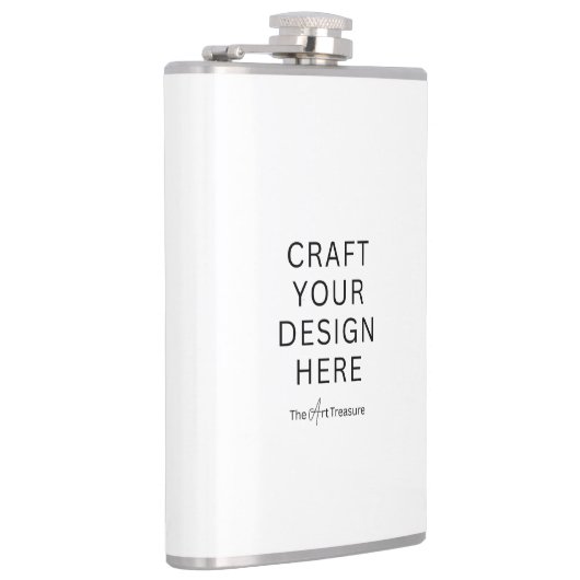 Custom Printed 8 oz Flask  –Upload Your Own Design フラスク (右)