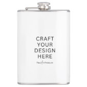 Custom Printed 8 oz Flask  –Upload Your Own Design フラスク (正面)