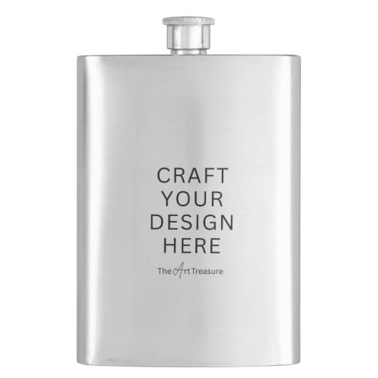 Custom Printed Classic Flask Upload Your Design フラスク (正面)
