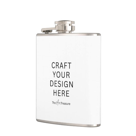 Custom Printed Flask  – Upload Your Own Design フラスク (左)