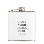 Custom Printed Flask – Upload Your Own Design フラスク (正面)