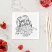 Custom Printed Santa Claus スタンダードカクテルナプキン (インサイチュ)