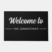 Custom Printed Welcome Mat with Name or Design ドアマット (正面)